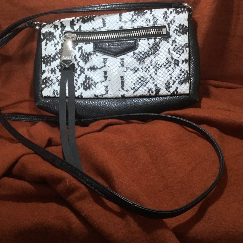 Aimee Kestenberg, medium size, black and white, leather crossbody bag,